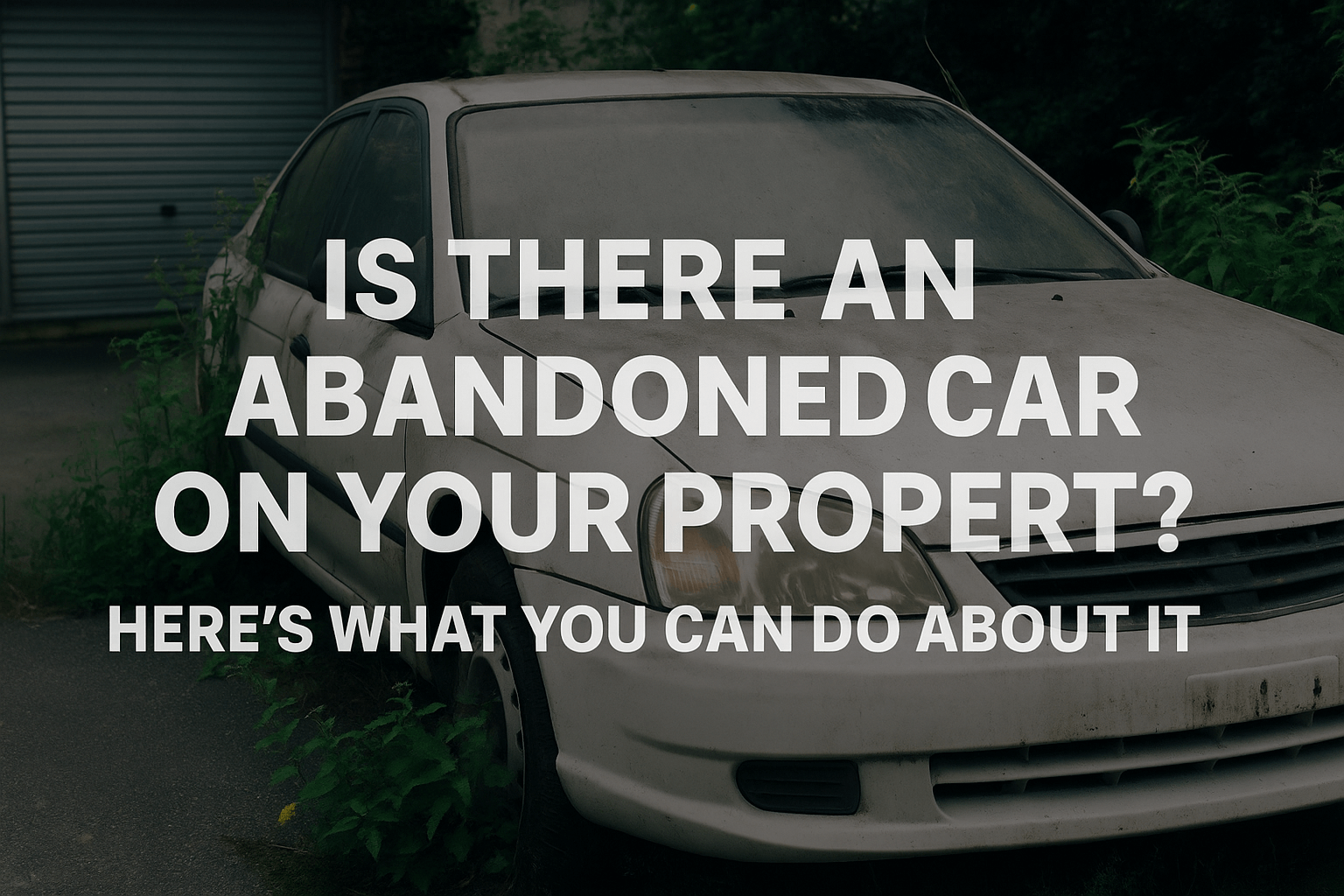 Is There An Abandoned Car On Your Property Here's What You Can Do About It