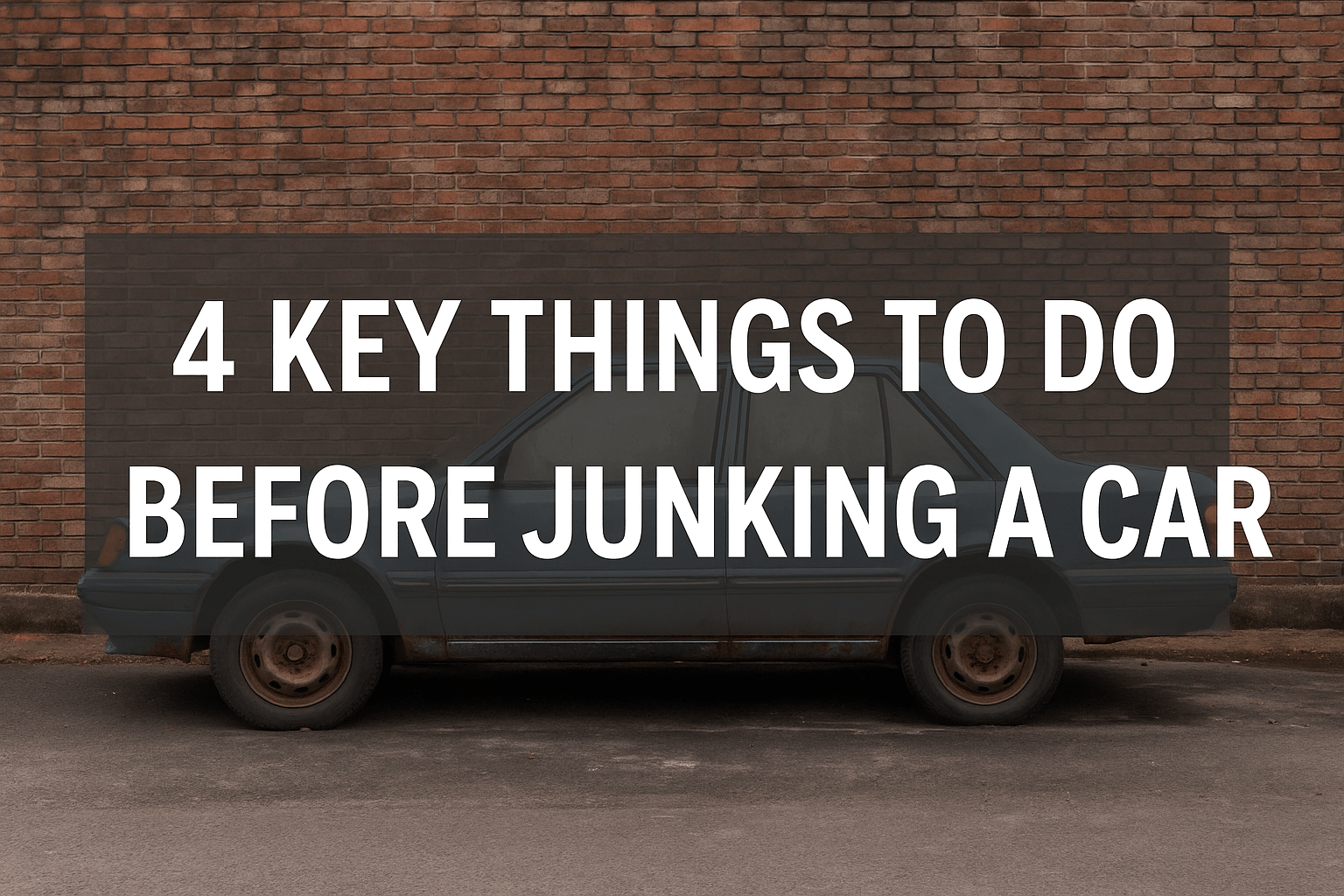 4 things to do before junking a car