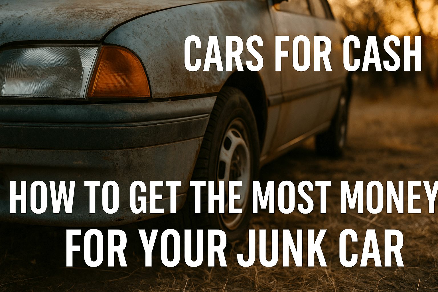 How to get the most money for your junk car