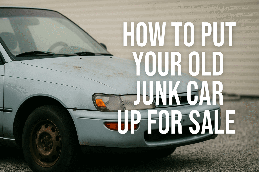 How To Put Your Old Junk Car Up For Sale